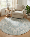 Coastal Haven Collection Area Rug - Seabreeze (Gray) Round Gray  lifestyle 68