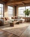Coastal Manor Collection Area Rug -  Marina Rectangle Beige  lifestyle 9