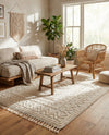 Sahara Chic Collection Area Rug -  Tangier Rectangle Ivory  lifestyle 60