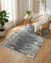 Tranquil Tides Shag Collection Area Rug - Marina Rectangle Gray  lifestyle 53
