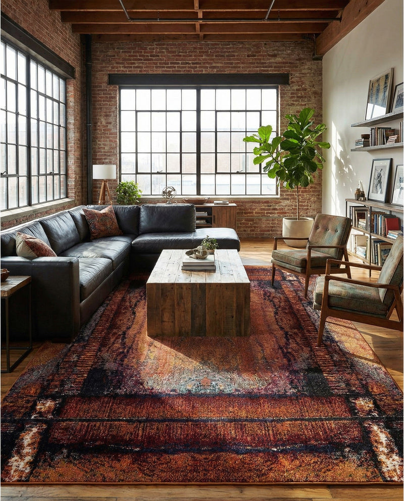 Marrakesh Elegance Collection Area Rug -  Sijilmasa Rectangle Orange  lifestyle 22