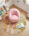 Wonder Tykes Collection Area Rug -  Flutter Round Multi  lifestyle 49