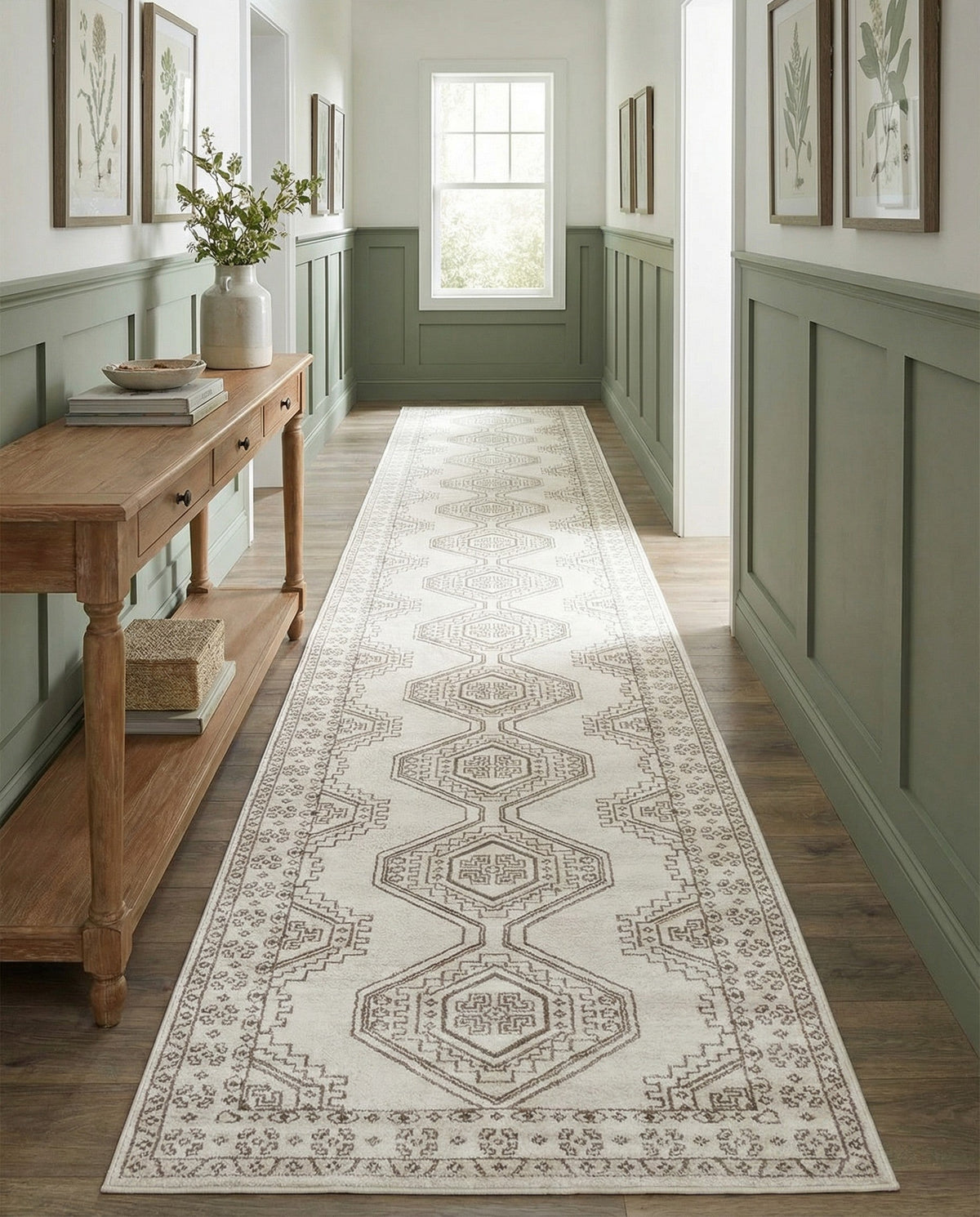 Savannah Elegance Collection Area Rug -  Tybee (Ivory) Runner Ivory  lifestyle 91