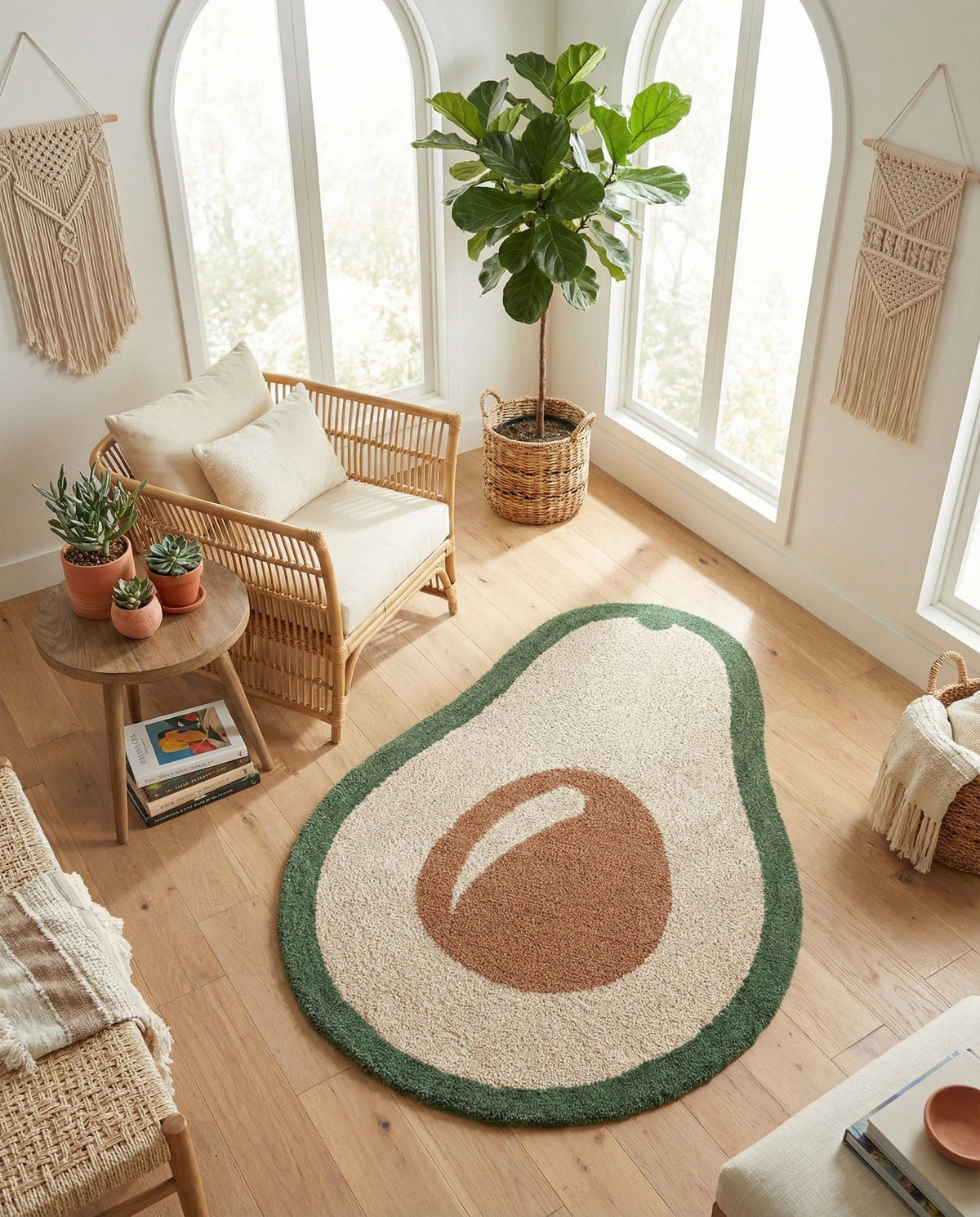 Briarwood Looms Collection Area Rug -  Bluewater Rectangle Green and Ivory  lifestyle 6