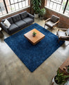 Alpine Plush Collection Area Rug -  Cortina (Marine Blue) Square Marine Blue  lifestyle 76