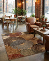 Bistro Lounge Collection Area Rug -  Cappuccino Rectangle Beige  lifestyle 4