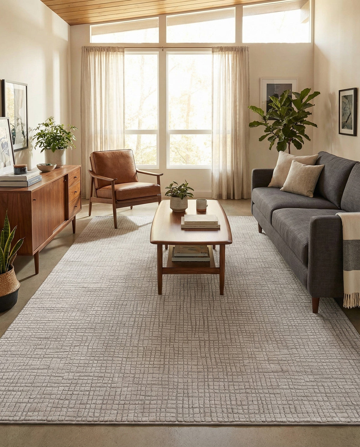 Haven Tapestry Collection Area Rug - WhisperingFalls Rectangle Twilight Stone Gray  lifestyle 21