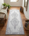 Heritage Elegance Collection Area Rug -  Winterthur (white Gray) Runner white Gray  lifestyle 48