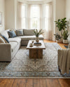 Mykonos Manor Collection Area Rug - Delos Rectangle Blue  lifestyle 7
