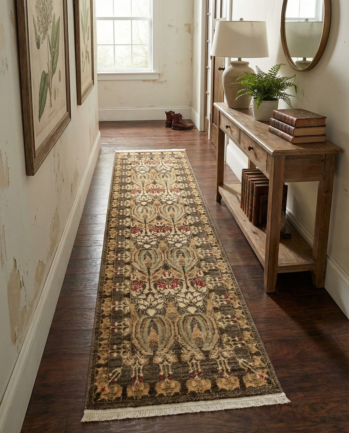 Chelsea Elegance Collection Area Rug -  Brompton (Brown) Runner Brown  lifestyle 98