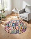 Urban Terrace Collection Area Rug -  Boardwalk Round Multi  lifestyle 61
