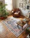 Bazaar Chic Collection Area Rug -  Rabat Rectangle Navy Blue  lifestyle 15