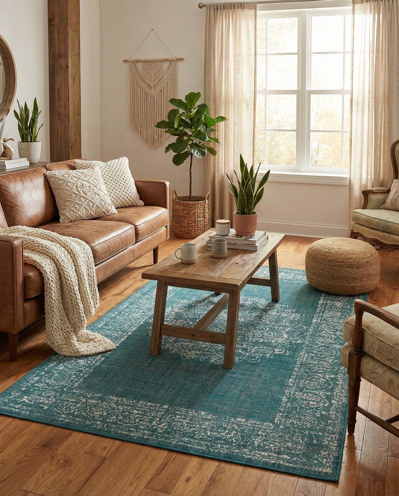 Copenhagen Comfort Collection Area Rug -  Helsingør Rectangle Blue  lifestyle 27