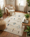 Coastal Haven Collection Area Rug -  Surfside Rectangle Ivory  lifestyle 9