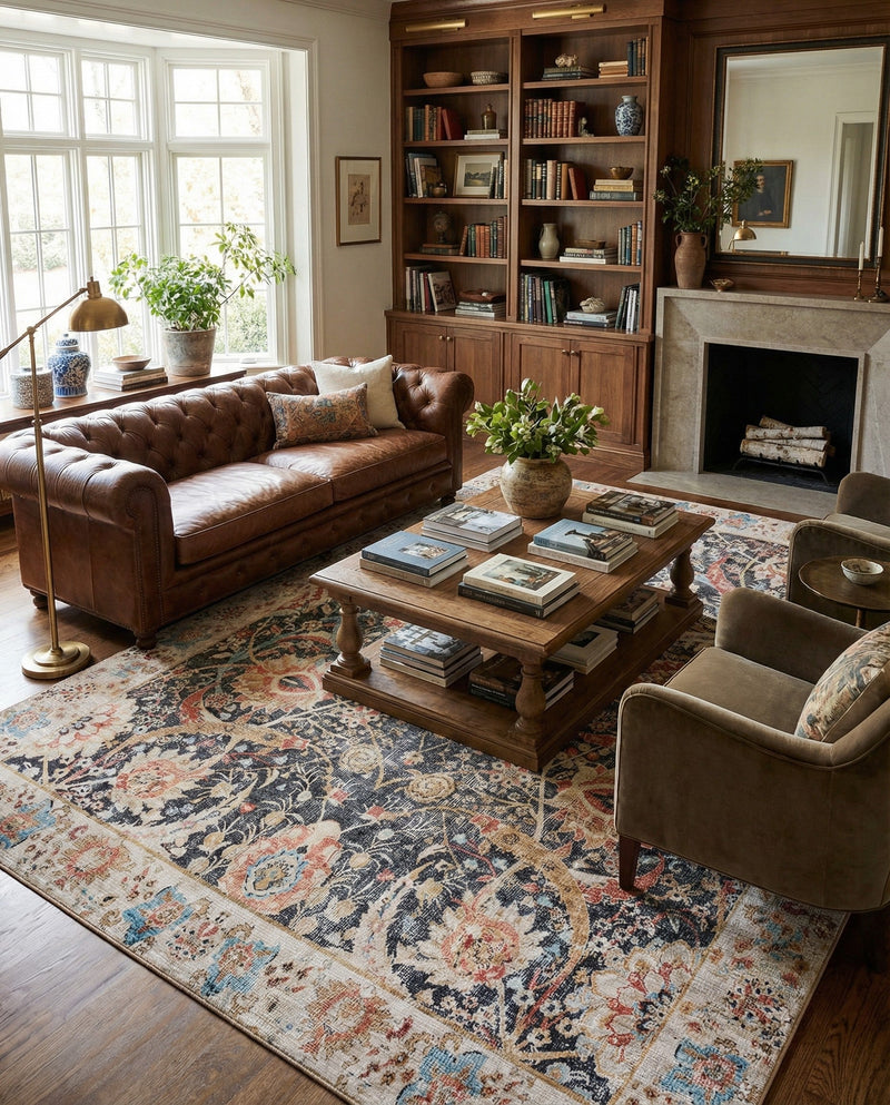 Heritage Elegance Collection Area Rug -  Topkapi Rectangle Black  lifestyle 36