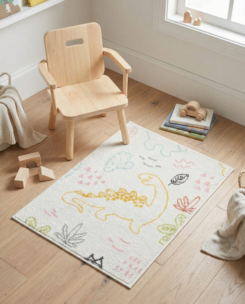 Wonder Tykes Collection Area Rug -  Abstracta Rectangle Ivory  lifestyle 7