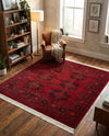 Samarkand Elegance Collection Area Rug -  Fergana Square Red  lifestyle 79