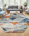 Santa Fe Trails Collection Area Rug -  Arroyo Octagon Multi  lifestyle 69