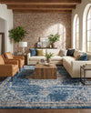 Mykonos Manor Collection Area Rug -  Tinos (Blue) Square Blue  lifestyle 69