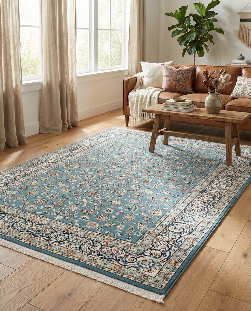 Persian Elegance Collection Area Rug -  Ardabil Rectangle Blue  lifestyle 51