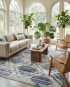 Marrakech Mosaic Collection Area Rug -  Atlas Rectangle Blue Gray  lifestyle 16
