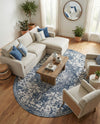 Urban Oasis Rugs Collection Area Rug -  Penthouse (Blue) Oval Blue  lifestyle 35