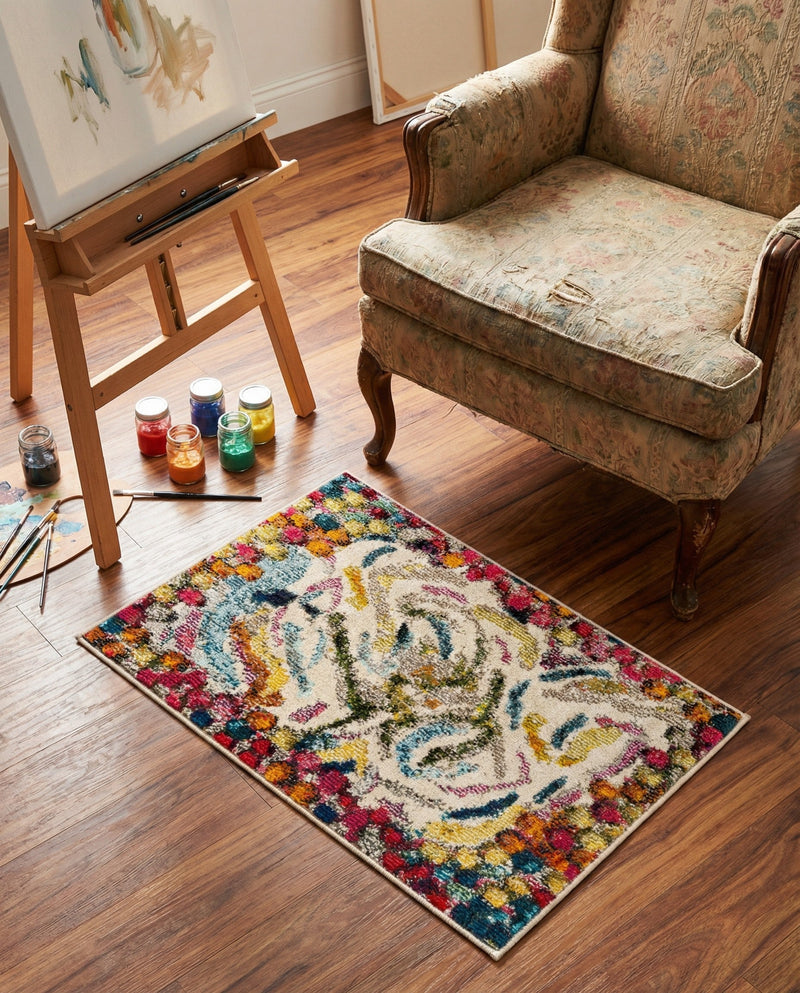 Colorburst Oasis Collection Area Rug -  Calypso Rectangle Multi  lifestyle 13