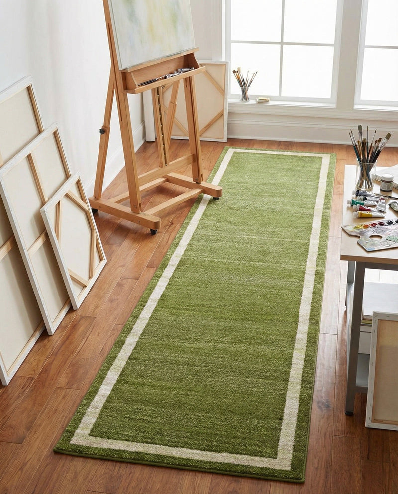 Studio Haven Collection Area Rug -  Alcove (Green) Runner Green  lifestyle 51