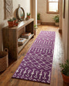 Marrakech Lattice Collection Area Rug - Medina (Violet) Runner Violet  lifestyle 26