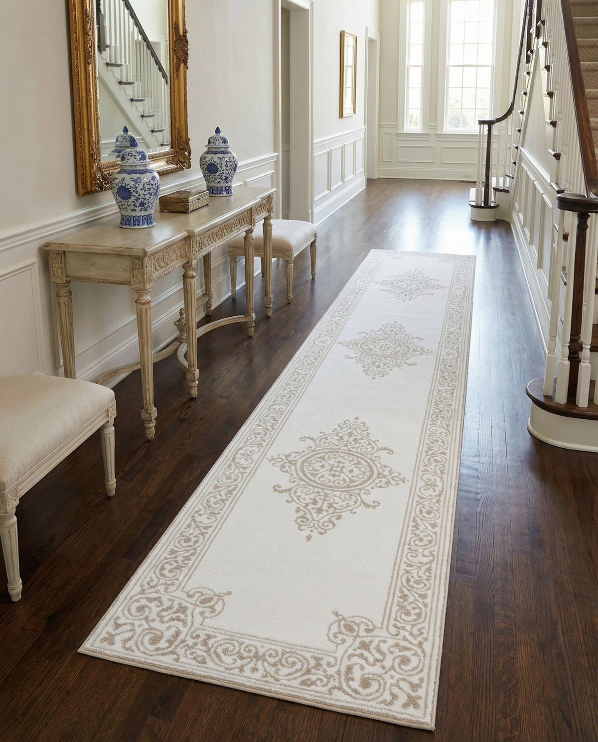 Sanctuary Retreat Collection Area Rug - Haven Runner Snow White  lifestyle 89