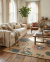 Benares Handwoven Jute Collection Area Rug -  Ramnagar Rectangle Multi  lifestyle 11