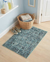 Chateau Elegance Collection Area Rug -  Louvre Rectangle Light Blue  lifestyle 54