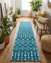 Marrakech Lattice Collection Area Rug - Medina (Blue) Runner Blue  lifestyle 45