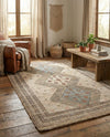 Savannah Threads Collection Area Rug -  Pampas Rectangle Beige  lifestyle 13