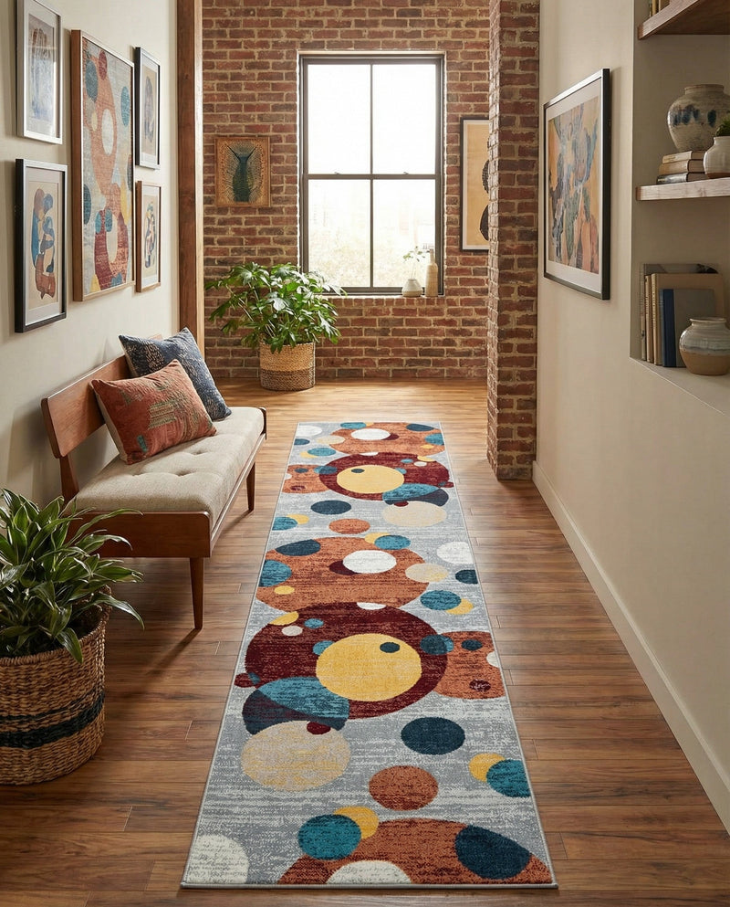 Aegean Elegance Washables Collection Area Rug -  Crete Runner Multi  lifestyle 69