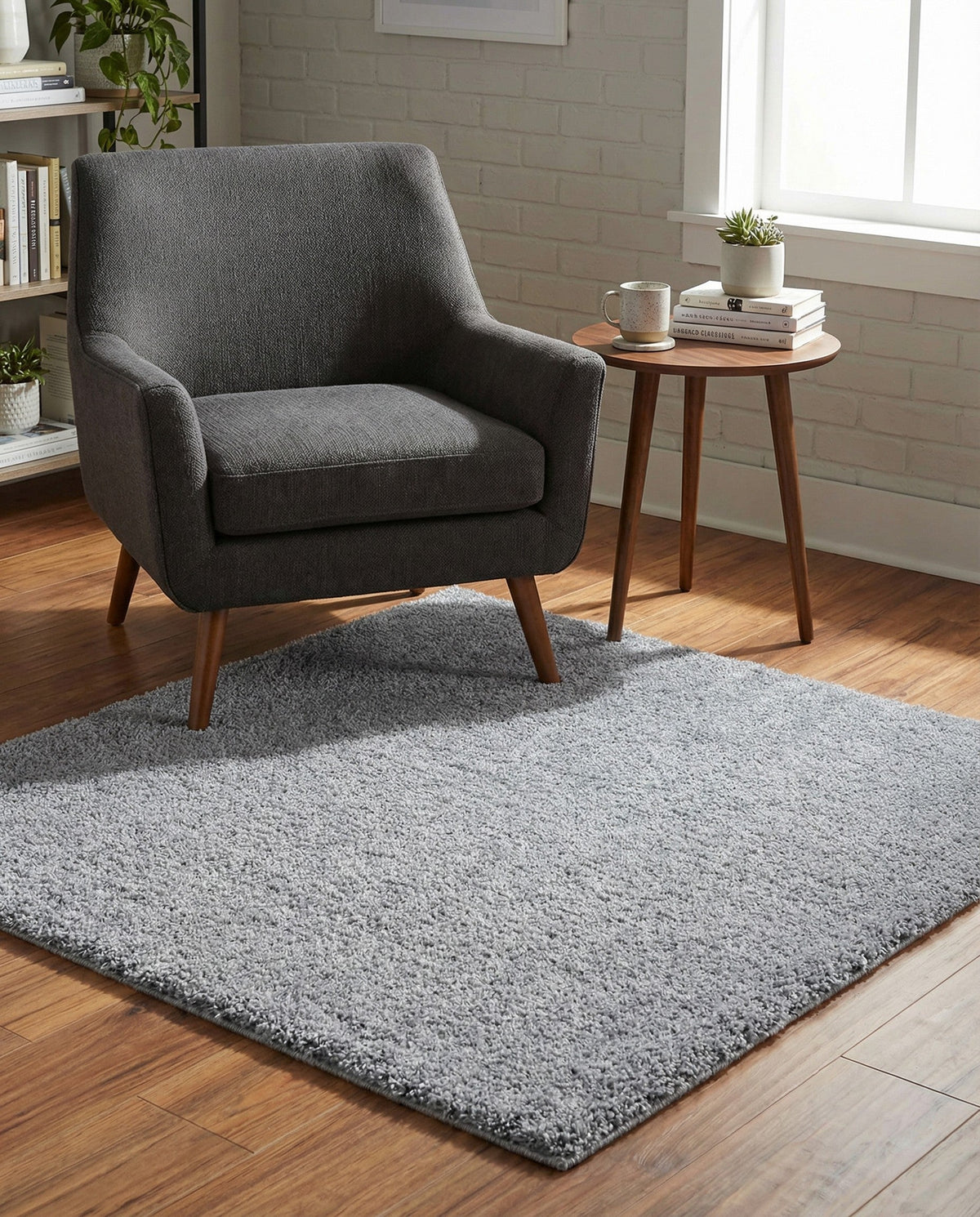 Alpine Plush Collection Area Rug -  Cortina (Sterling) Square Sterling  lifestyle 87