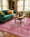 Casablanca Tapestry Collection Area Rug - Fes Rectangle Plumrose Pink  lifestyle 78
