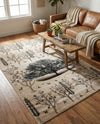 Coastal Haven Collection Area Rug -  Coastline Rectangle Beige  lifestyle 15
