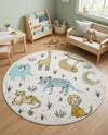 Wonder Tykes Collection Area Rug -  Spatter Round Ivory  lifestyle 42
