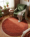 Studio Haven Collection Area Rug -  Conservatory (Terracotta) Round Terracotta  lifestyle 26