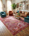 Caribbean Breeze Collection Area Rug -  Lucia Rectangle Pink  lifestyle 54
