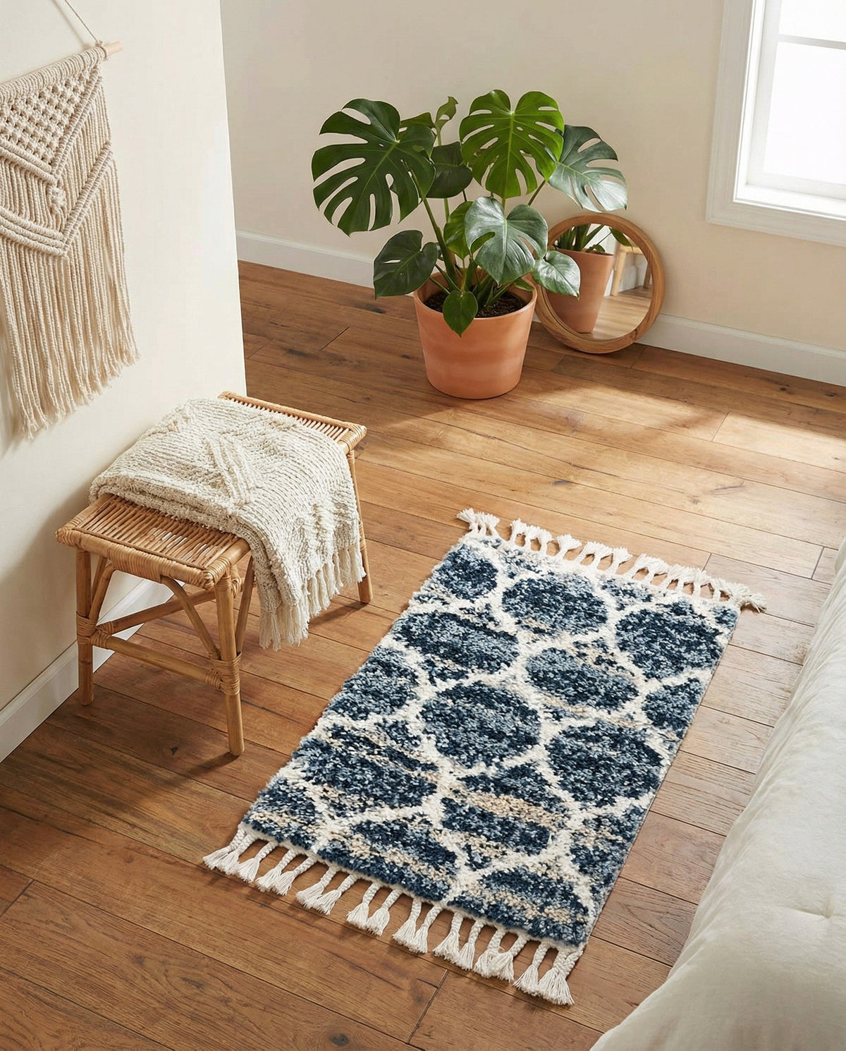 Cozy Cove Shag Collection Area Rug - Marina Rectangle Blue  lifestyle 32