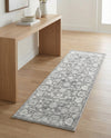 Charleston Elegance Collection Area Rug -  Seaport (Gray) Runner Gray  lifestyle 50