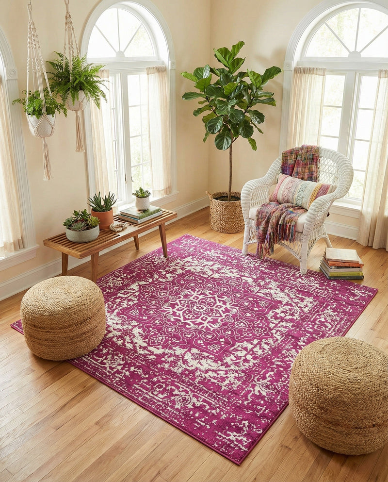 Georgetown Rugs Collection Area Rug - Dupont (Purple) Square Purple  lifestyle 56