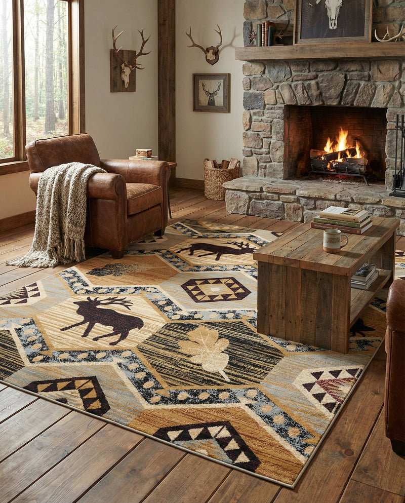 Frontier Trails Collection Area Rug -  Mesa Rectangle Blue  lifestyle 25