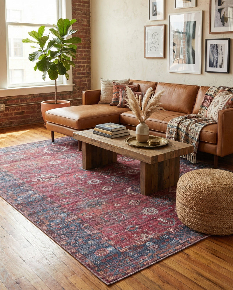 Zahara Oasis Collection Area Rug -  Ouarzazate Rectangle Antique Red  lifestyle 16