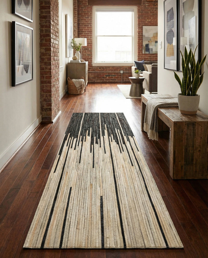 Savannah Hideaway Collection Area Rug - Savannah Runner Black White  lifestyle 51