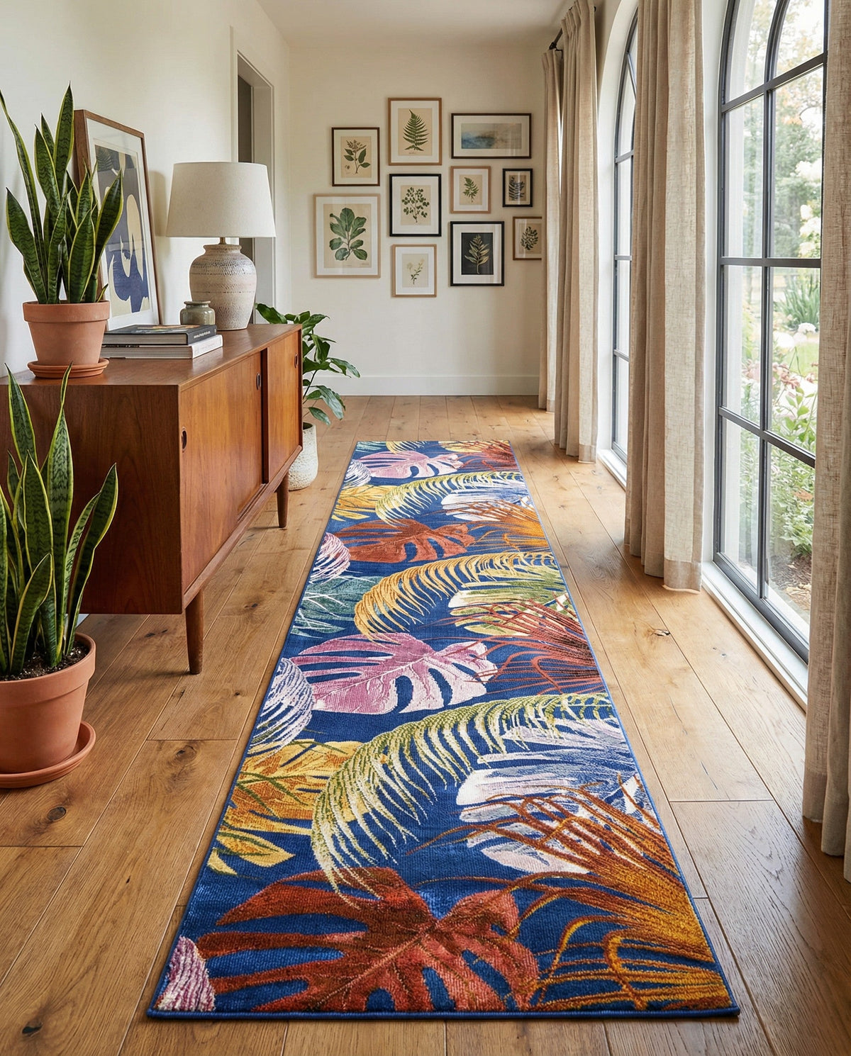 Meadow Breeze Collection Area Rug -  Clover Runner Multi  lifestyle 175