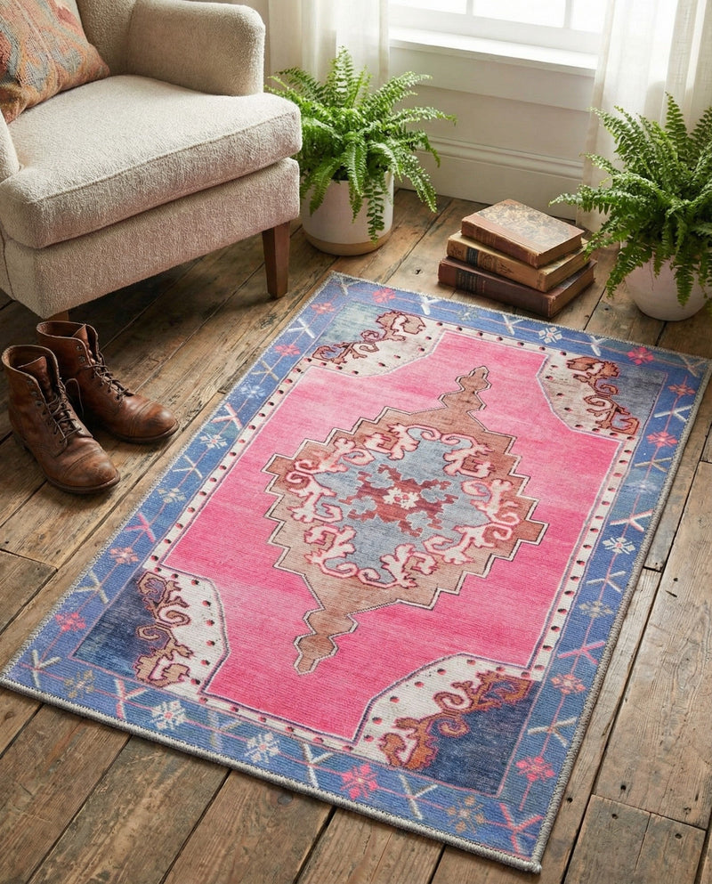 Heritage Elegance Collection Area Rug -  Winterthur (Fuchsia) Rectangle Fuchsia  lifestyle 5