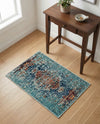 Venetian Tapestry Collection Area Rug -  Giudecca Rectangle Turquoise  lifestyle 39